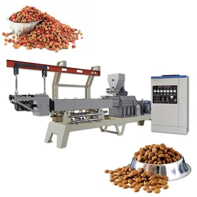 Twin Screw Extruder Mesin Penggiling Makanan Anjing Peliharaan Stainless Steel 304